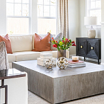 Тумба черная из дерева двухдверная Geometric Double Door Nightstand варинант исполнения - 6 | Loft Concept в Липецке