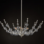 Люстра  с круглыми прозрачными шарами на серебряном каркасе Silver Stalk варинант исполнения - 4 | Loft Concept в Липецке