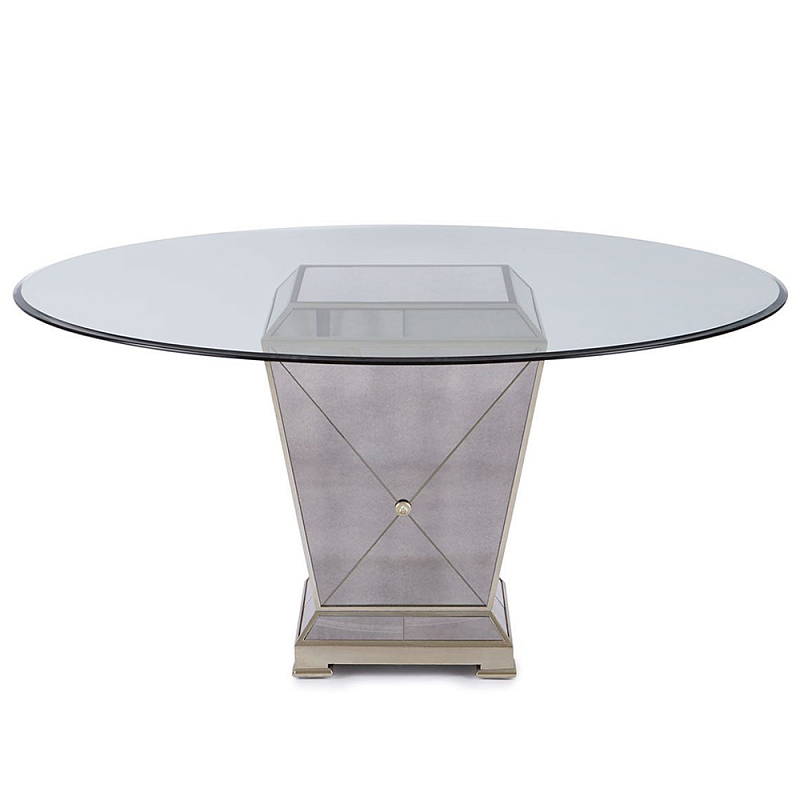 Стол обеденный круглый на зеркальном основании Spectacular Table Шампань Прозрачный Стол обеденный круглый на зеркальном основании Spectacular Table Шампань Прозрачный в Липецке | Loft Concept