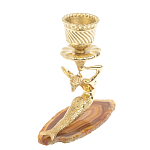 Подсвечник из натурального камня агат светло-коричневый Stone Candlestick варинант исполнения - 4 | Loft Concept в Липецке