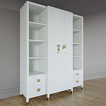 Большой шкаф с витриной Elsa Dreams White варинант исполнения - 1 | Loft Concept в Липецке