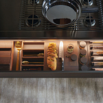 Кухонный гарнитур из массива дерева и камня HI-LINE 6 FRAME DOOR Dada Engenereed Kitchen варинант исполнения - 11 | Loft Concept в Липецке