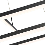 Подвесной светильник светодиодный с 2-мя черными прямоугольными плафонами из алюминия и акрила с пультом для регулировки света Smeragde Light Black варинант исполнения - 2 | Loft Concept в Липецке