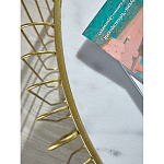 Журнальный столик с столешницей из мрамора на металлическом основании Table Vertical Planes варинант исполнения - 2 | Loft Concept в Липецке