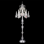 Торшер с 12-ю белыми текстильными абажурами и хрустальными подвесками Lustre Reverie варинант исполнения - 4 | Loft Concept в Липецке