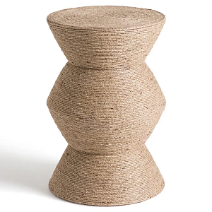 Приставной стол с отделкой из джута Juti D30 см