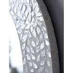 Зеркало круглое инкрустированное раковинами устриц Bone Inlay Dome Mirror White варинант исполнения - 6 | Loft Concept в Липецке