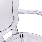 Прозрачный стул с подлокотниками LOUIS GHOST CHAIR Grey варинант исполнения - 7 | Loft Concept в Липецке