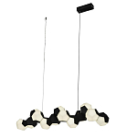 Люстра линейная с геометрическими черно-белыми плафонами Modestra варинант исполнения - 1 | Loft Concept в Липецке