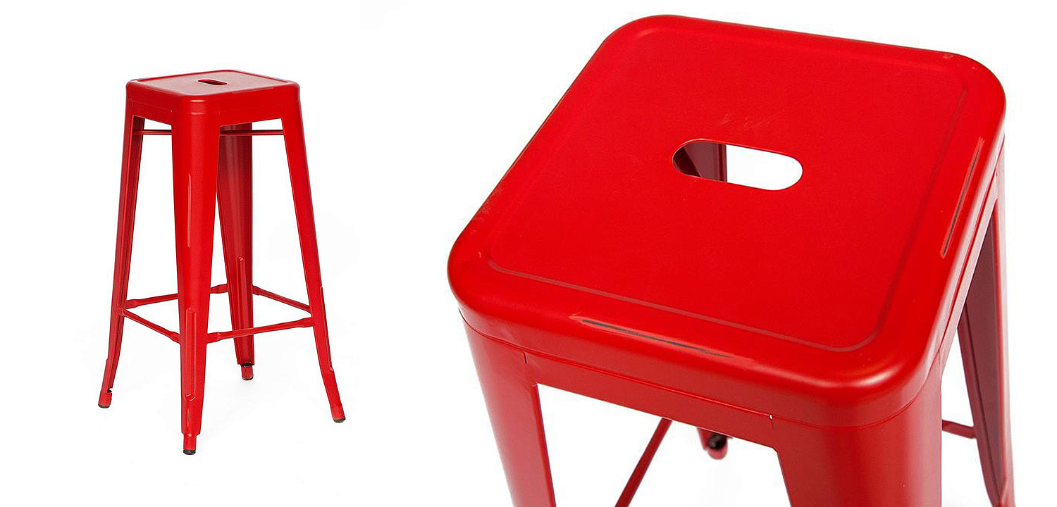 Барный стул Tolix red metal Барный стул Tolix red metal - Loft-Concept в Липецке