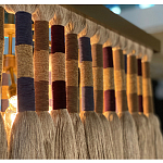 Люстра квадратная плетеная с бахромой Wicker Square Chandelier with Tassels варинант исполнения - 5 | Loft Concept в Липецке