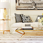 Золотой приставной столик с круглой стеклянной столешницей Weightless Table варинант исполнения - 6 | Loft Concept в Липецке