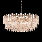 Круглая люстра с хрустальными подвесками на серебряном каркасе Gorgeous Crystal Light варинант исполнения - 13 | Loft Concept в Липецке