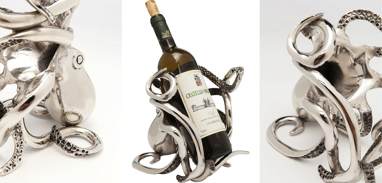 Держатель для бутылки Chrome Octopus Держатель для бутылки Chrome Octopus - Loft-Concept в Липецке