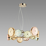 Люстра с плафонами из разноцветного стекла Glass Peonies варинант исполнения - 3 | Loft Concept в Липецке