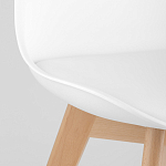 Стул с основой из пластика и мягким сиденьем Arvika White варинант исполнения - 6 | Loft Concept в Липецке