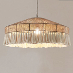 Люстра круглая плетеная с кисточками Dome Sun Glow варинант исполнения - 3 | Loft Concept в Липецке