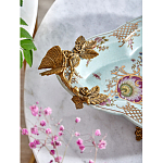 Блюдо овальное из голубого фарфора с ручками в виде бабочек и цветочным рисунком Blue Garden варинант исполнения - 7 | Loft Concept в Липецке