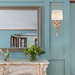 Бра с цветочным основанием и тканевым абажуром Tugella Flower Lamp варинант исполнения - 5 | Loft Concept в Липецке