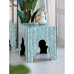 Приставной столик с инкрустацией раковинами устриц Bone Inlay варинант исполнения - 4 | Loft Concept в Липецке