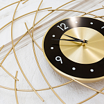 Часы настенные из металла с чёрным циферблатом Current Time варинант исполнения - 2 | Loft Concept в Липецке