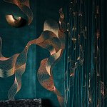 Обои с вышивкой ручной работы Plume Original colourway on velvet варинант исполнения - 1 | Loft Concept в Липецке