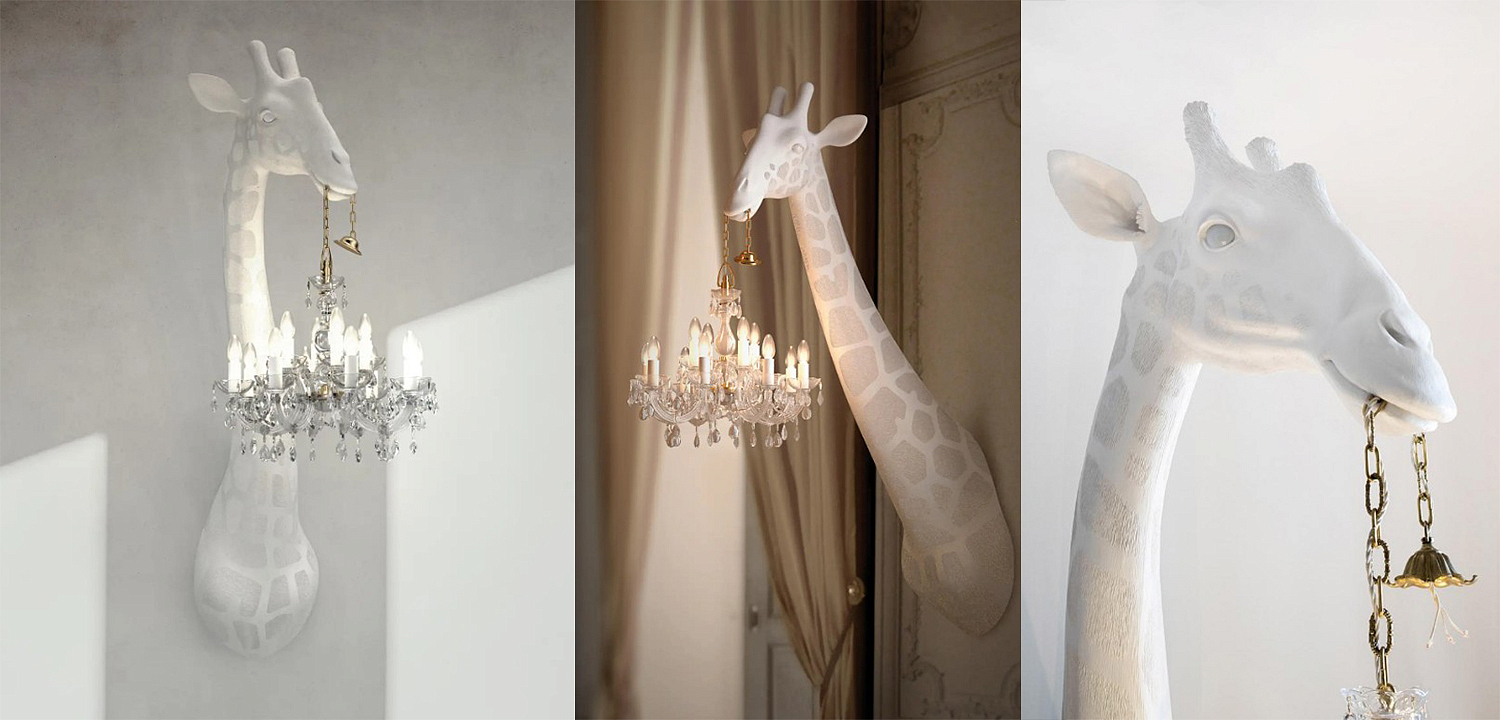 Бра белый жираф White Giraffe Wall Lamp Sconce Chandalier Бра белый жираф White Giraffe Wall Lamp Sconce Chandalier - Loft-Concept в Липецке