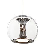 Подвесной светильник со стеклянным плафоном Inner Gleam Globe black  варинант исполнения - 2 | Loft Concept в Липецке
