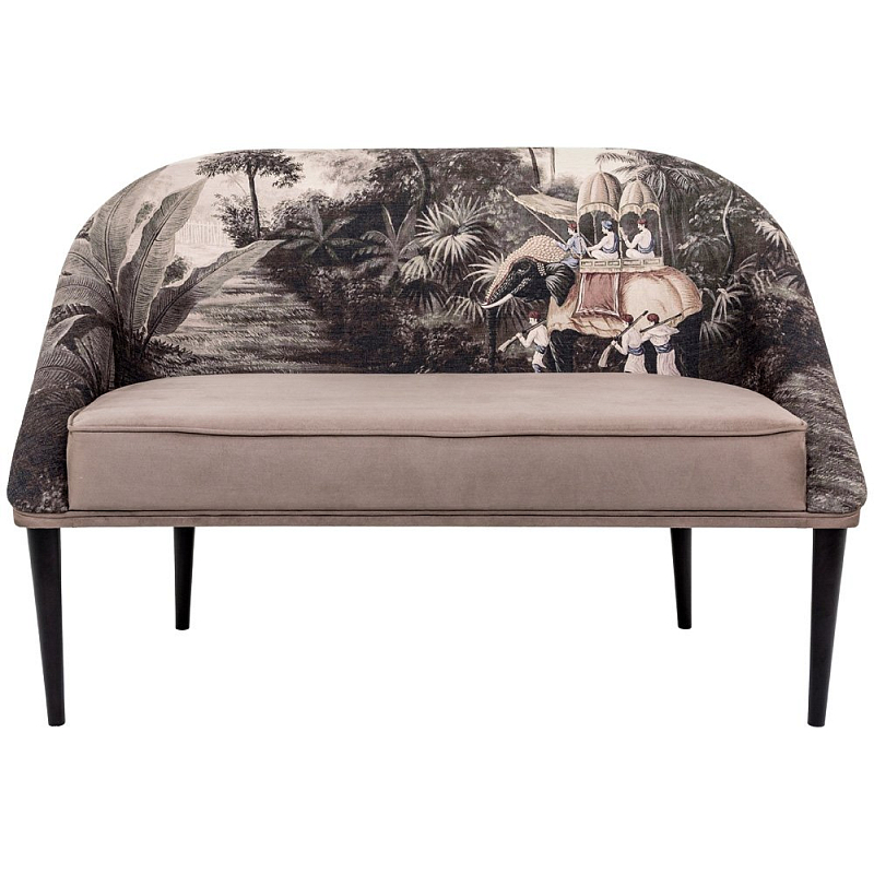 Диван Sofa Bengal gray landscape Розовый пастельный Диван Sofa Bengal gray landscape Розовый пастельный в Липецке | Loft Concept