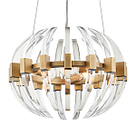 Люстра круглая с прозрачными элементами в форме полумесяца Crystal Crescent варинант исполнения - 2 | Loft Concept в Липецке