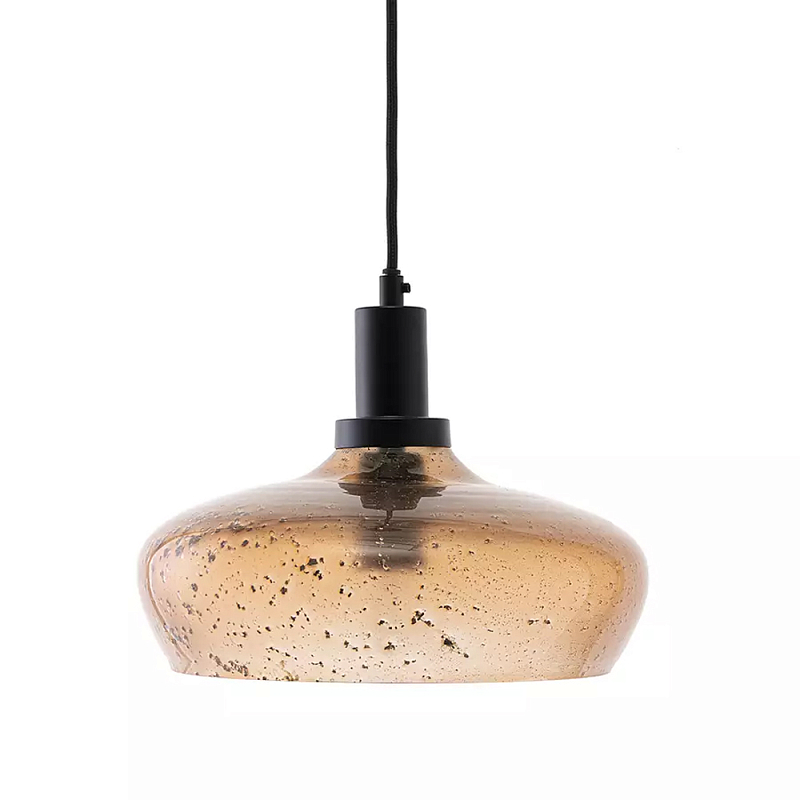 Подвесной светильник с стеклянным фактурным плафоном Glass Textured Lampshade Медь Подвесной светильник с стеклянным фактурным плафоном Glass Textured Lampshade Медь в Липецке | Loft Concept