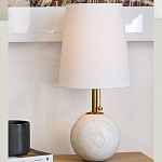 Настольная лампа на круглом основании из натурального камня Bartolomeo варинант исполнения - 4 | Loft Concept в Липецке