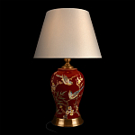 Настольная лампа бордовая с изображением птиц Slip Away варинант исполнения - 2 | Loft Concept в Липецке