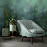 Кресло светло-бирюзовое с принтом Pauley Light Turquoise Armchair варинант исполнения - 8 | Loft Concept в Липецке