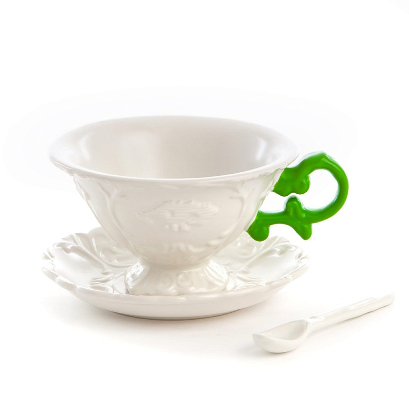 Чайная пара Seletti I-Tea Green Белый Зеленый Чайная пара Seletti I-Tea Green Белый Зеленый в Липецке | Loft Concept