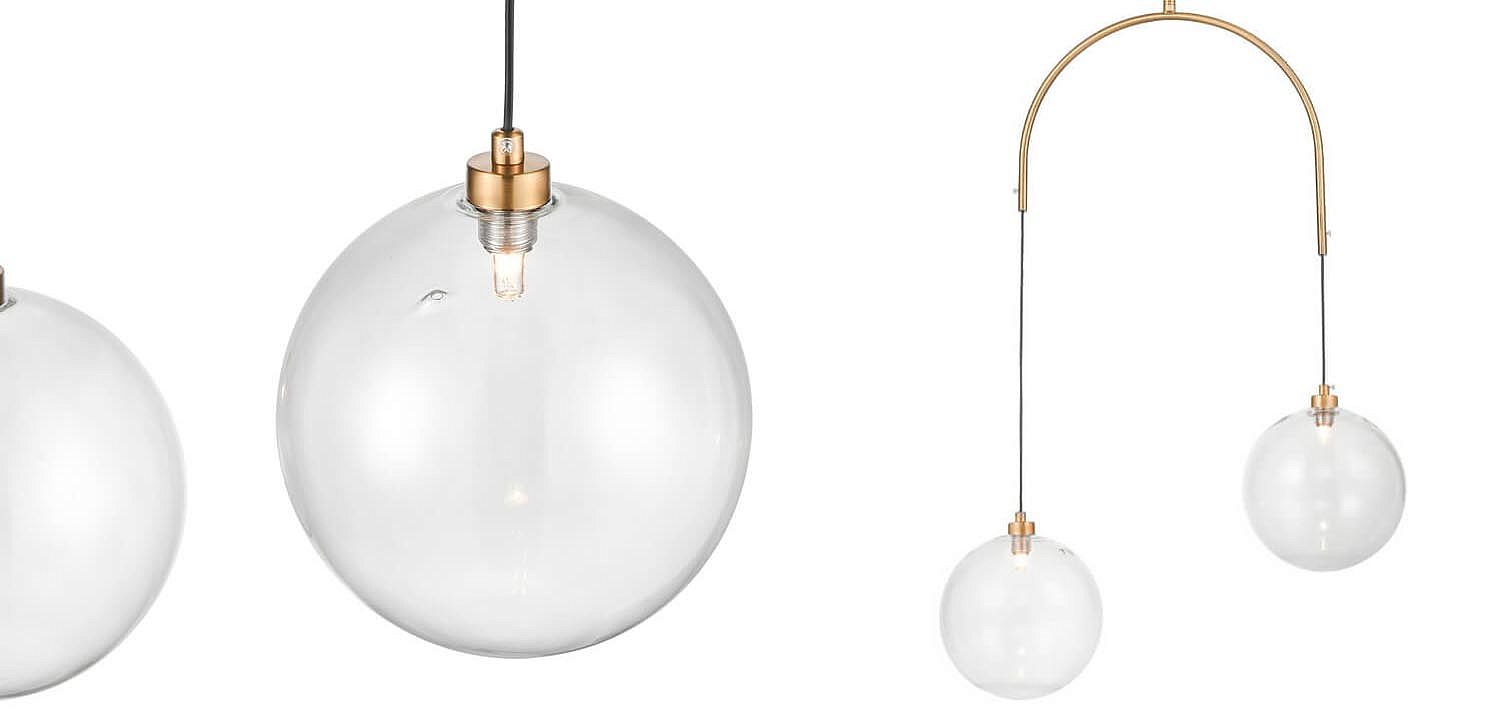 Люстра Two Hanging Ball Chandelier Люстра Two Hanging Ball Chandelier - Loft-Concept в Липецке