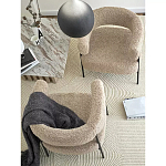 Кресло полукруглое мягкое с буклированной обивкой Armchair with Boucle Upholstery варинант исполнения - 8 | Loft Concept в Липецке