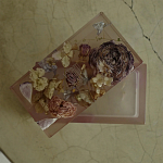 Шкатулка из эпоксидной смолы с цветами розовая Epoxy Resin Rectangular Box Pink варинант исполнения - 2 | Loft Concept в Липецке