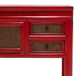 Деревянная консоль в китайском стиле с ящиками и дверцами красная Chinese Console Table варинант исполнения - 5 | Loft Concept в Липецке