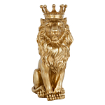 Статуэтка лев с детализированной гривой и изящной короной Lion Crown  варинант исполнения - 1 | Loft Concept в Липецке