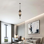 Подвесной светильник с янтарным стеклянным плафоном Amber Queen варинант исполнения - 2 | Loft Concept в Липецке