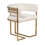 Стул букле бежевый с каркасом цвета матовое золото Tactility варинант исполнения - 2 | Loft Concept в Липецке