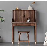 Табурет деревянный на золотистых ножках Moon Walnut Furniture варинант исполнения - 2 | Loft Concept в Липецке