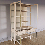 Витрина Primo со стеклянными фасадами и 2 ящиками Светлый дуб варинант исполнения - 3 | Loft Concept в Липецке