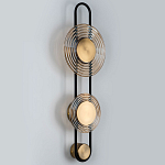 Бра со стеклянными плафонами в форме дисков Savio Brown Glass Disc Light варинант исполнения - 4 | Loft Concept в Липецке