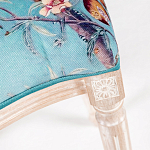 Барный стул из массива бука с изображением птиц и цветов Turquoise Beige Chinoiserie Garden Chair варинант исполнения - 5 | Loft Concept в Липецке