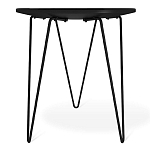 Стол журнальный c круглой столешницей из стекла серого цвета Gray and Gold Marble варинант исполнения - 4 | Loft Concept в Липецке