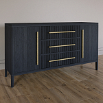 Буфет Primo с тремя ящиками и двумя фасадами Черный дуб варинант исполнения - 2 | Loft Concept в Липецке