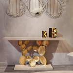 Консоль прямоугольная белая с основанием в виде кактуса Cactus варинант исполнения - 3 | Loft Concept в Липецке