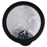 Светодиодное бра круглой формы с металлической рамой черного цвета Marble Glow варинант исполнения - 2 | Loft Concept в Липецке
